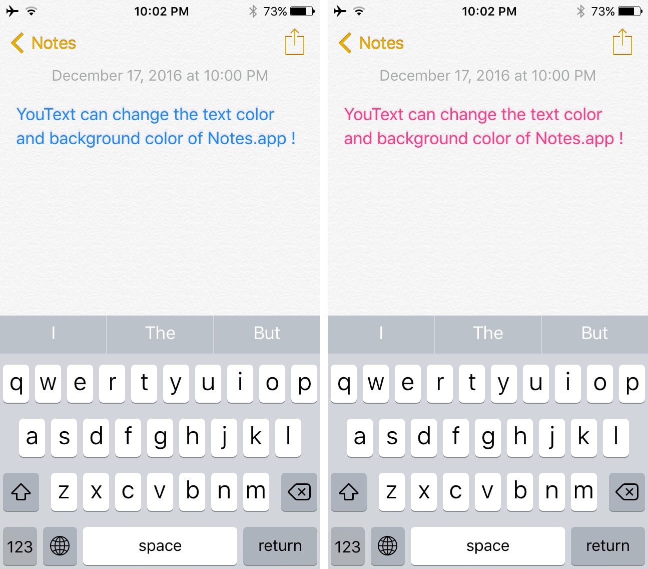 YouText Color Change Text Notes App