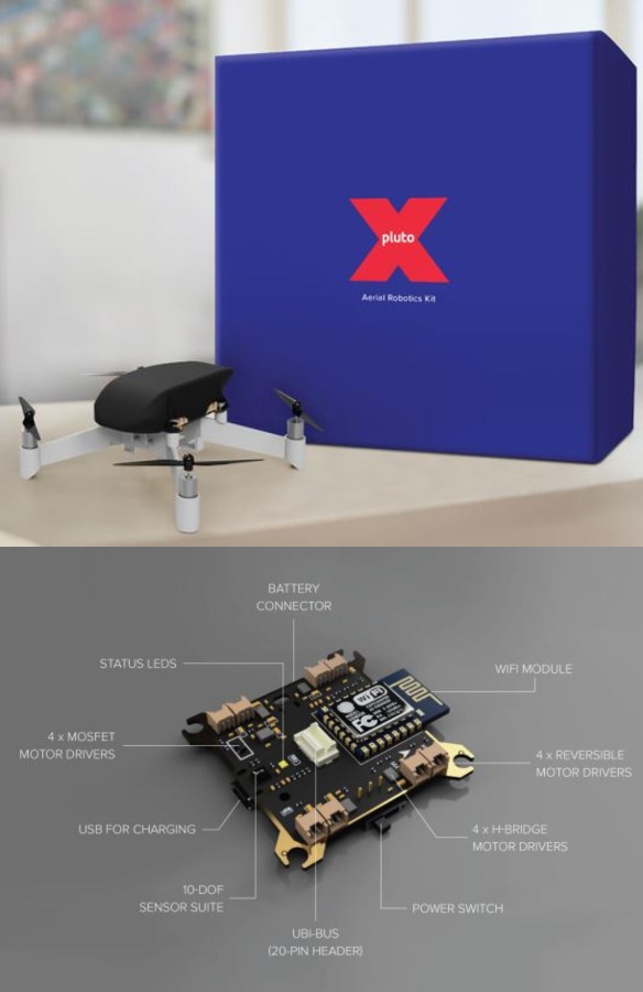 Kit de drone open source programmable PlutoX -