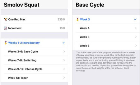 4 applications Smolov Squat pour iPhone et iPad -