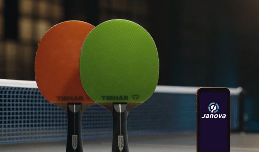 Raquette de tennis de table intelligente JANOVA avec application AI -