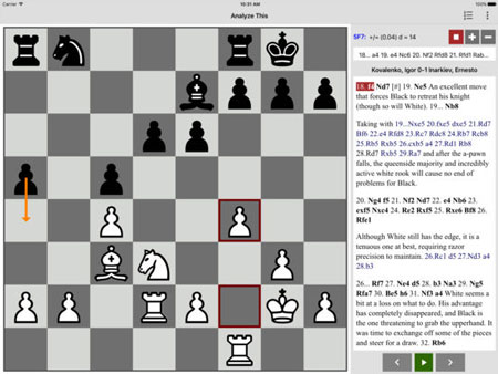 Analysez ce jeu d'échecs pour iPhone avec Stockfish Engine -