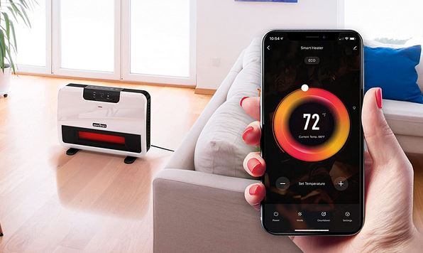 Chauffage infrarouge Atomi Smart WiFi avec Alexa, contrôle d'application -