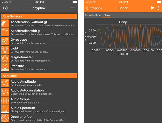 phyphox vous permet de mener des expériences à l'aide des capteurs de l'iPhone -