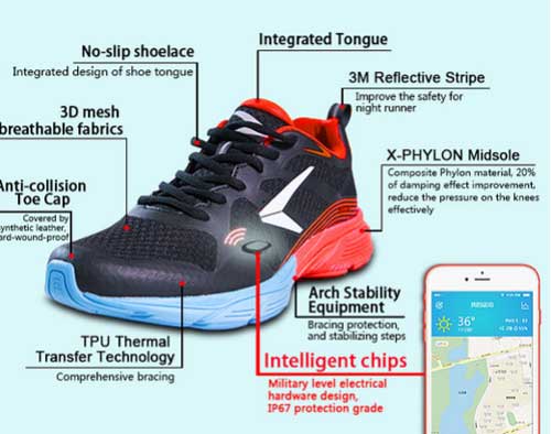 Les chaussures intelligentes servent d'entraîneur de jogging -